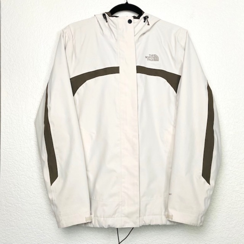 THE NORTH FACE White Gray HyVent Full Zip Jacket